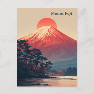 Cartão Postal Monte Fuji vintage