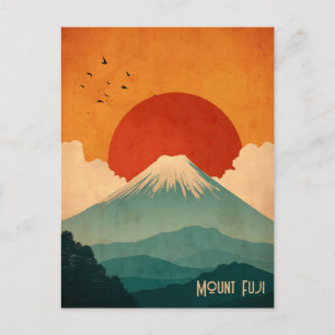 Cartão Postal Monte Fuji vintage