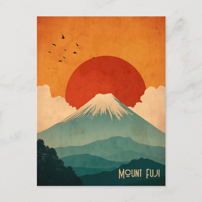Cartão Postal Monte Fuji vintage (Frente)
