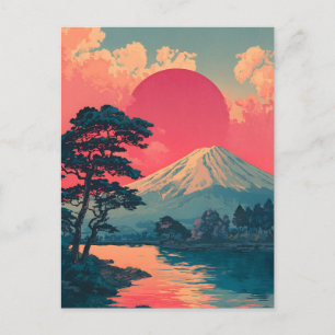 Cartão Postal Monte Fuji vintage
