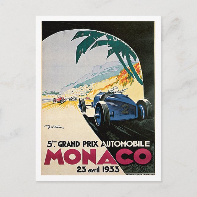 Cartão Postal Monte Grande Prêmio do Automóvel (Frente)