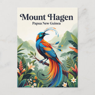 Cartão Postal Monte Hagen Papua Nova Guiné