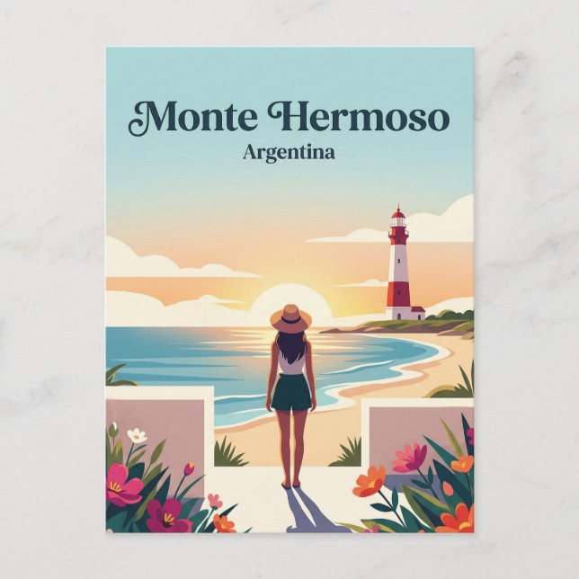 Cartão Postal Monte Hermoso Argentina (Frente)