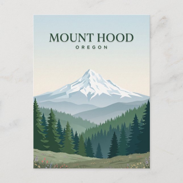 Cartão Postal Monte Hood Oregon (Frente)