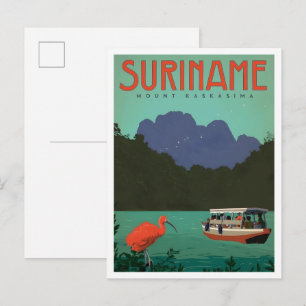 Cartão Postal Monte Kaskasima Suriname Viagem Vintage