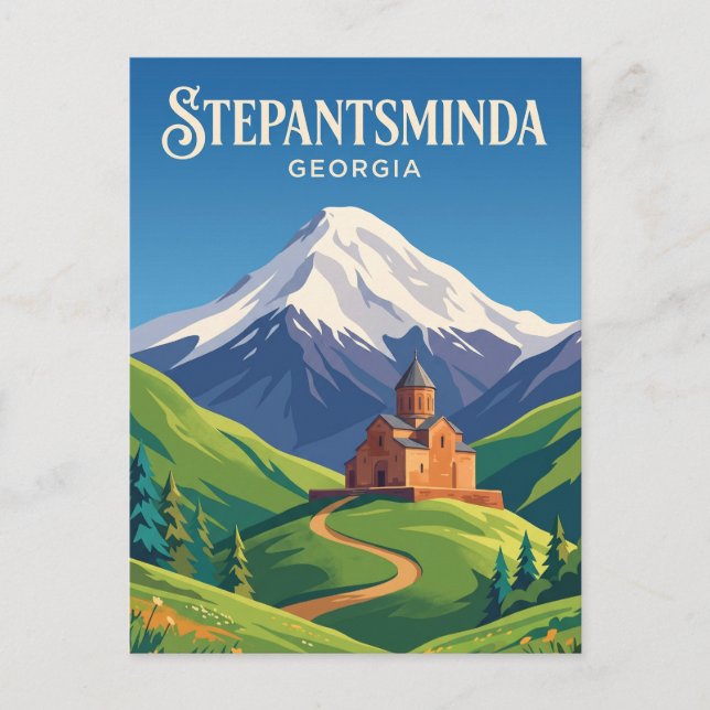 Cartão Postal Monte Kazbek Geórgia (Frente)