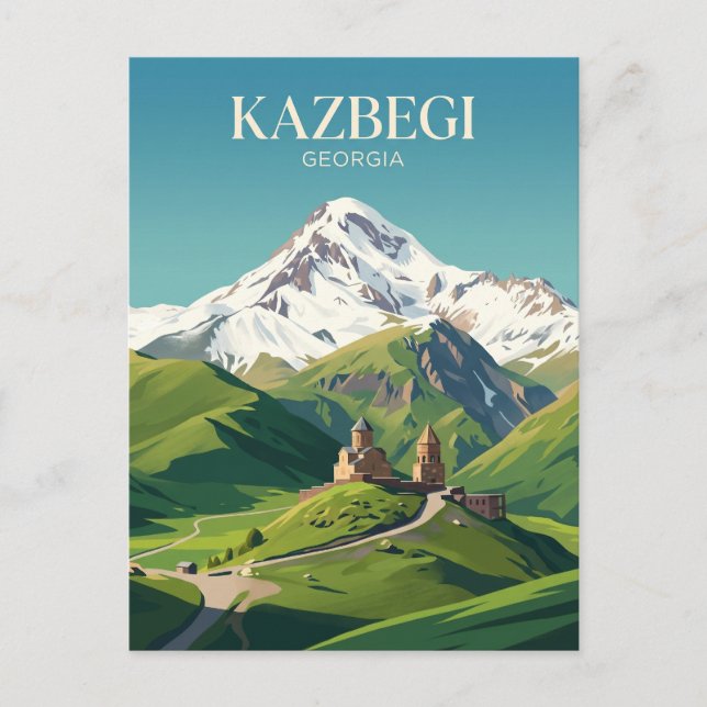 Cartão Postal Monte Kazbek Geórgia (Frente)