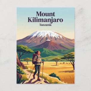 Cartão Postal Monte Kilimanjaro Tanzânia