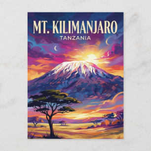 Cartão Postal Monte Kilimanjaro Tanzânia