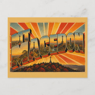 Cartão Postal Monte Macedon Vitória Austrália Cume Arte