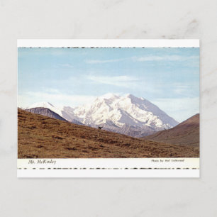 Cartão Postal Monte McKinley Vista de Montanha Vintage do Alasca