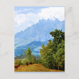 Cartão Postal Monte Pilatus, famosa trabalho de arte por Albert