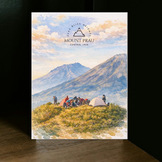 Cartão Postal Monte Prau, Java Central |  Viagens de Aventura (Mount Prau, Central Java | Adventure Travel Postcard)