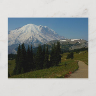 Cartão Postal Monte Rainier da trilha Sourdough Ridge