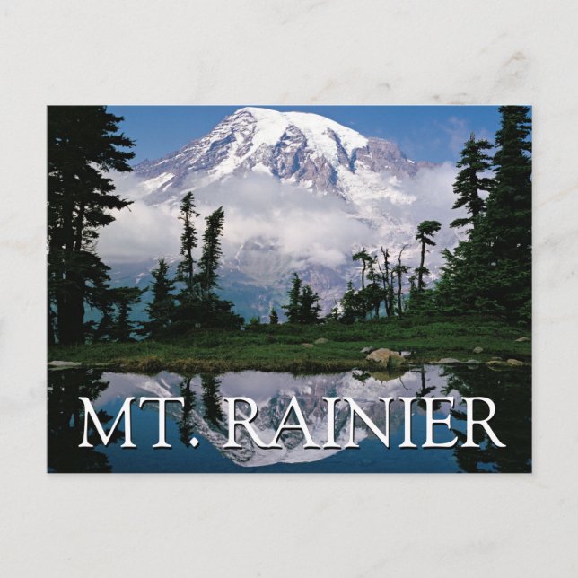 Cartão Postal Monte Rainier | Feliz Aniversário (Frente)