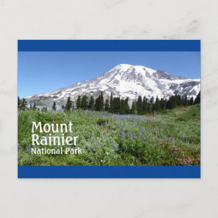Cartão Postal Monte Rainier N.P. com texto