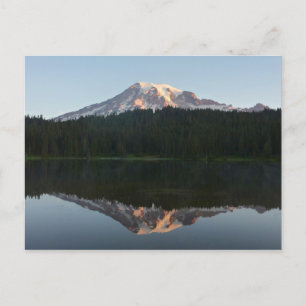 Cartão Postal Monte Rainier Refletiu Sunrise I