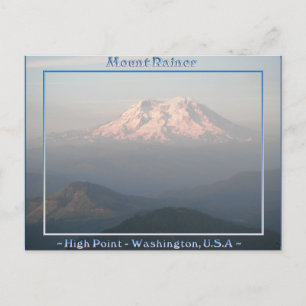 Cartão Postal Monte Rainier Washington em ALTO PONTO