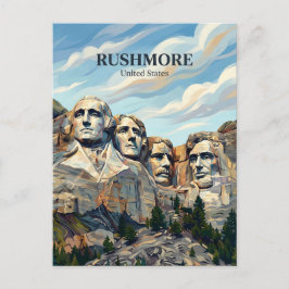 Cartão Postal Monte Rushmore Dakota do Sul