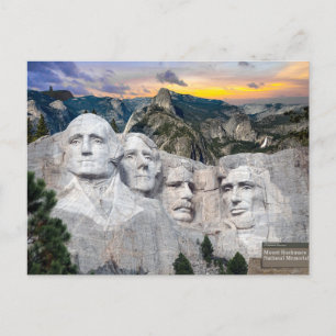 Cartão Postal Monte Rushmore Presidentes da América