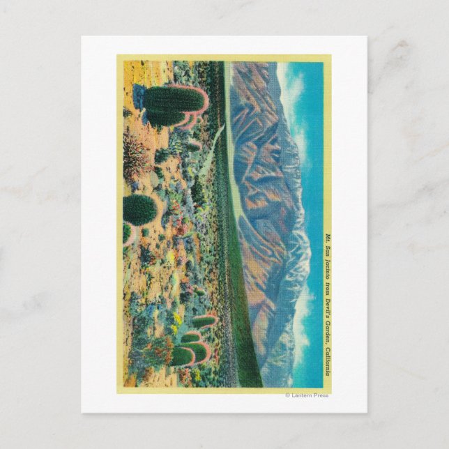 Cartão Postal Monte San Jacinto, do Jardim do Diabo (Frente)