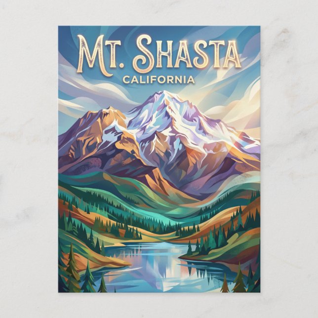 Cartão Postal Monte Shasta EUA (Frente)
