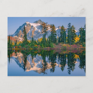 Cartão Postal Monte Shuksan refletido no Reflection Lake