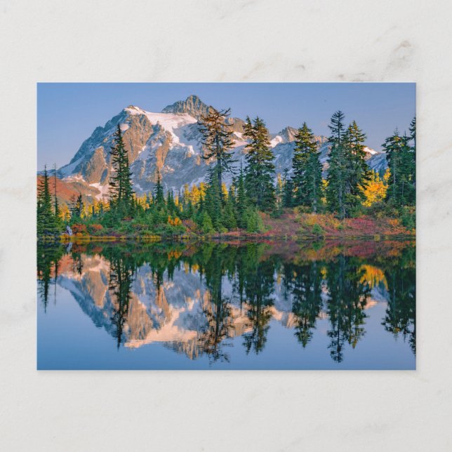 Cartão Postal Monte Shuksan refletido no Reflection Lake (Frente)