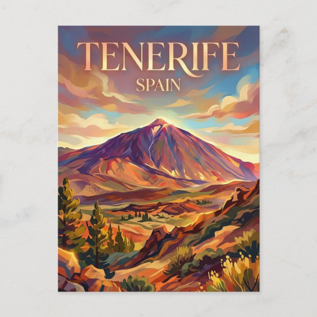 Cartão Postal Monte Teide Espanha (Frente)