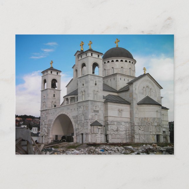 Cartão Postal Montenegro - Catedral de Podgorica (Frente)