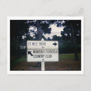 Cartão Postal Monterey, California Road Sign Vintage