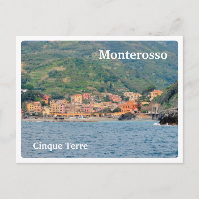 Cartão Postal MONTEROSSO - Itália CINQUE TERRE - visualizações e (Frente)