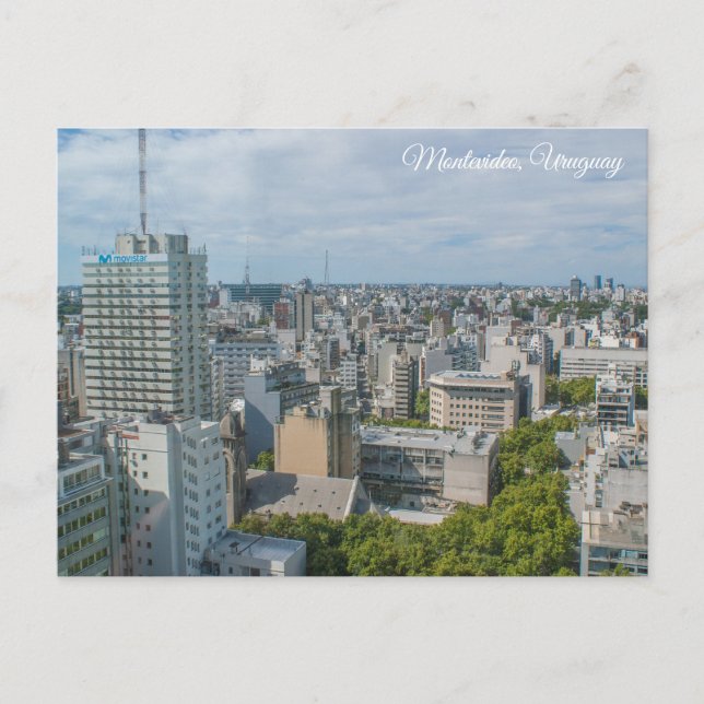 Cartão Postal Montevideo, Uruguay, Mirador Panorámico  (Frente)