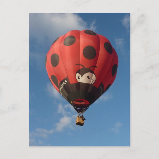 Cartão Postal Montgolfiere - Balão de ar quente - Coccinelle (Frente)