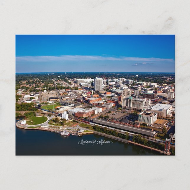 Cartão Postal Montgomery, Vista aérea do Alabama, (Frente)