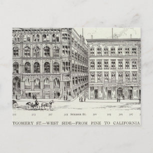 Cartão Postal Montgomery West side Pine e Califórnia