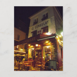 Cartão Postal Montmartre Paris, França à noite