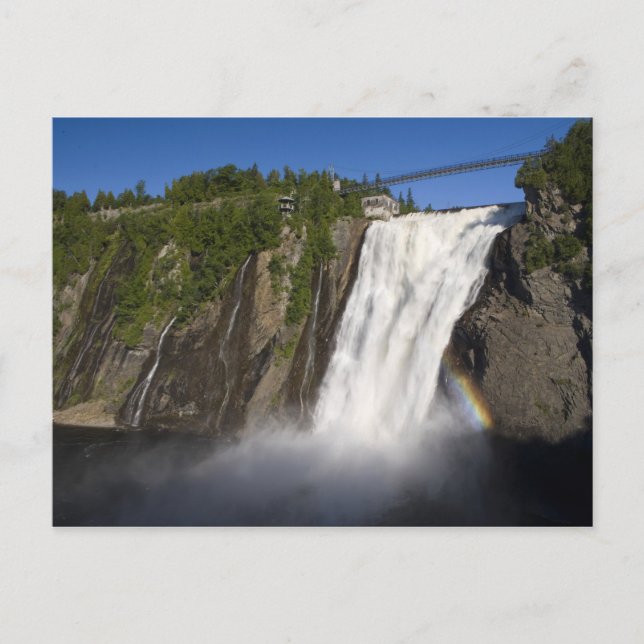Cartão Postal Montmorency Falls perto da cidade de Quebec. (Frente)