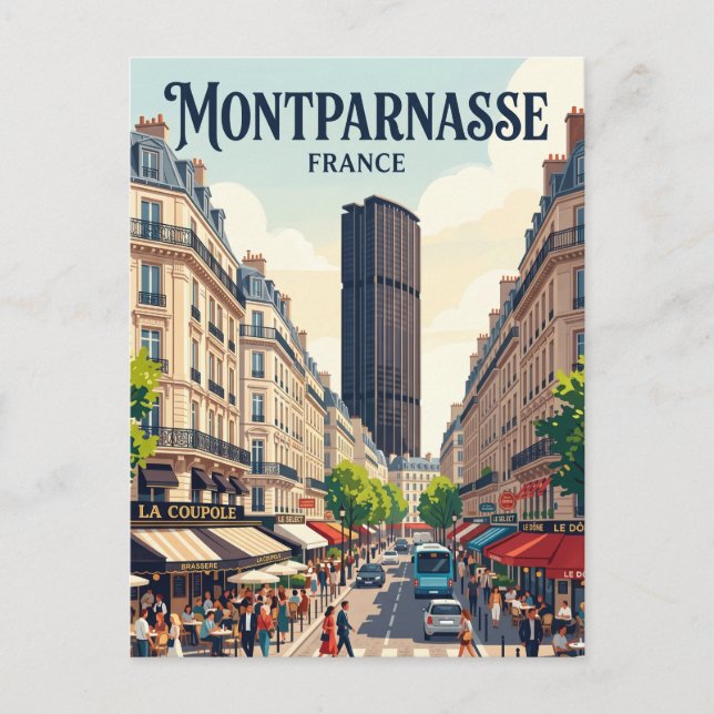 Cartão Postal Montparnasse França (Frente)