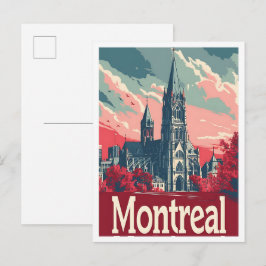 Cartão Postal Montreal Canadá Arte vintage Viagem