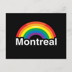 CARTÃO POSTAL MONTREAL LGBT PRIDE RAINBOW