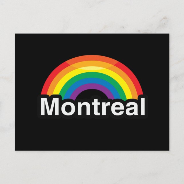 CARTÃO POSTAL MONTREAL LGBT PRIDE RAINBOW (Frente)