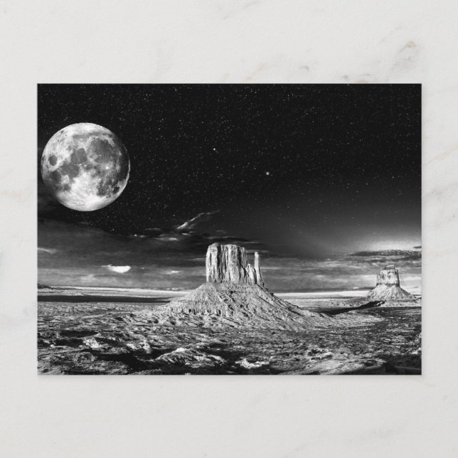 Cartão postal Monument Valley Moonlight, Utah EUA (Frente)