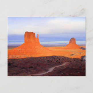 Cartão Postal Monument Valley no pôr do sol