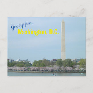 Cartão postal - Monumento a Washington e Florestas
