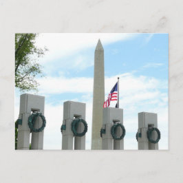 Cartão Postal Monumento a Washington e Memorial da II Guerra Mun