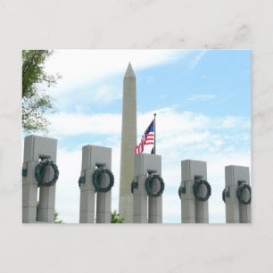 Cartão Postal Monumento a Washington e Memorial da II Guerra Mun