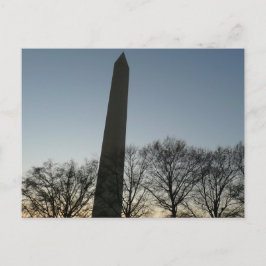 Cartão Postal Monumento a Washington na paisagem do inverno II