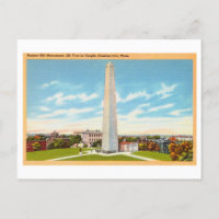 Monumento Bunker Hill em Charlestown Viagem Vintag