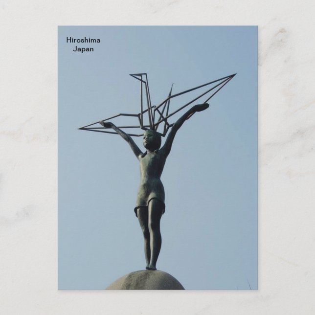 Cartão Postal Monumento da Paz Infantil em Hiroshima, Japão (Frente)